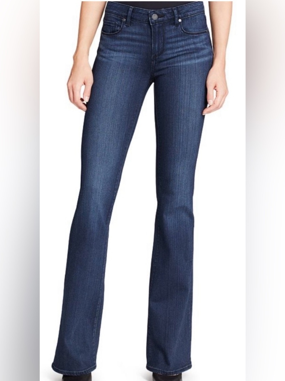 Paige Skyline Boot Cut Dark Wash Jeans